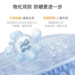 贝玲美防晒霜春夏季学生军训户外防护紫外线清爽不油腻防晒+隔离二合一全身用旗舰网官方店羽感清透男女可用 1瓶