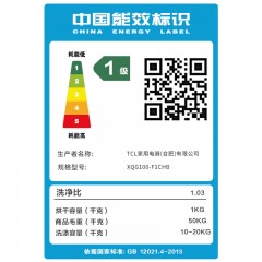 TCL 10公斤大容量 微蒸汽空气洗 蒸汽除菌 热力除菌 变频洗烘一体滚筒洗衣机XQG100-F1CHB