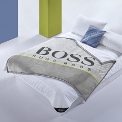 HUGO BOSS LOGO格纹羊羔绒毯 HBMT-020