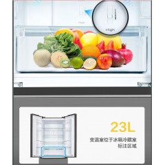 惠而浦（whirlpool）326升超薄冰箱法式多门四门变频风冷无霜家用BCD-326WMGBWS