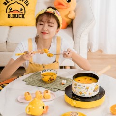 炊大皇B.Duck小黄鸭不粘锅奶锅宝宝婴儿辅食锅煮奶锅小汤锅燃气灶电磁炉通用 16cm NG16XHY