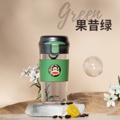 大嘴猴（Paul Frank）水杯玻璃杯HC230-430直饮杯430ml  彩红蓝/微醺粉/果昔绿/浓巧咖 下单备注 默认随机