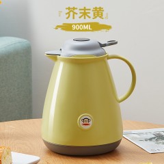 大嘴猴（Paul Frank）保温壶HC080-900家用办公暖水玻璃内胆暖壶小号 900ml 千禧红/芥末黄/牛油果绿/芋泥紫 下单备注 默认随机