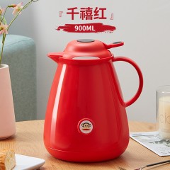 大嘴猴（Paul Frank）保温壶HC080-900家用办公暖水玻璃内胆暖壶小号 900ml 千禧红/芥末黄/牛油果绿/芋泥紫 下单备注 默认随机