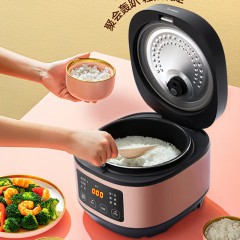 美的（Midea）电饭煲电饭锅底盘加热智能自动4L不粘锅聚能釜定时预约烧汤烧饭煮粥蛋糕美的电饭煲AFB4062R(线下同款)
