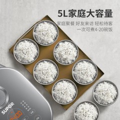 苏泊尔（SUPOR） 电饭煲 家用智能IH电磁加热电饭锅 精铁球釜内胆多功能柴火饭4L5L煮饭锅 【5L】SF50HC53