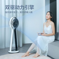 美的（Midea）电风扇空气循环落地家用对流风扇轻音遥控摇头朝天吹办公风扇智能变频双驱FSD25XCR