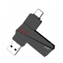 忆捷 固态双接口闪存盘 SU20-128G 固态Type-c U盘 USB3.2 高速传输 Gen2