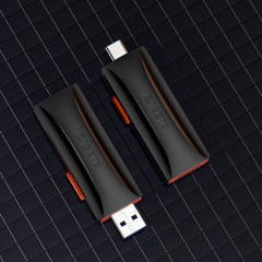 忆捷 固态双接口闪存盘 SU30-128G 固态U盘 Type-c USB3.2高速闪存推拉固态U盘