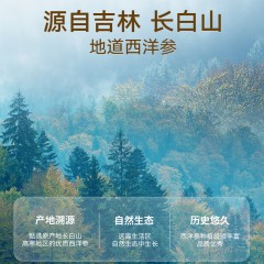 北京同仁堂西洋参(黑金标款)100克 花旗参西洋参片切片可磨西洋参粉