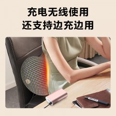 skg热敷靠枕T1 爱心千鸟纹热敷靠垫抱枕 护腰椎背部放松坐垫靠垫暖腰神器 圣诞节送男女友生日礼物