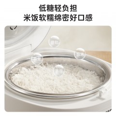 HYUNDAI韩国低糖电饭煲 家用3L大容量电饭锅 米汤分离智能预约家用多功能蒸煮沥米饭锅煮饭煲汤 3L家庭容量【健康低糖饭】QC-FB0225