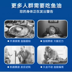 北京同仁堂修翰医堂牌鱼油软胶囊60粒*3瓶 中老年人成人辅助降血脂保健品