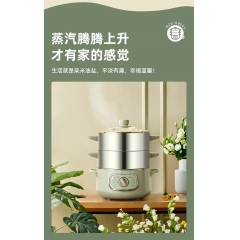 小熊（Bear）电蒸锅 蒸蛋器 电火锅 多用途锅 蒸包子锅电煮锅三层大容量分体式 DZG-D80G5