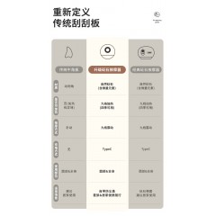 zdeer左点砭石按摩器刮刮板刮脸仪黑砭ZD-JS0101黑砭