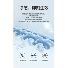 一默冰川垫乳胶凉席（地球降温系列） 冰川蓝 150*200CM(绑带三件套)