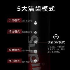 拜尔电动牙刷 成人充电式智能声波全自动牙刷男士女学生党男礼盒装 X304礼盒款