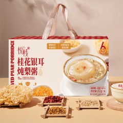 悦栈桂花银耳炖梨粥252g*6碗 精选原料开盖即食营养滋补速食营养品甜品